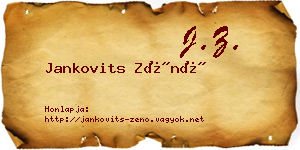 Jankovits Zénó névjegykártya